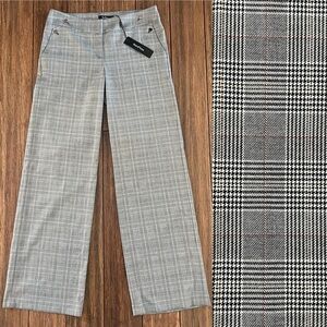 NaraMaxx Gray Plaid Wide Leg Dress Pants Trousers Business Office Career 10 Tall